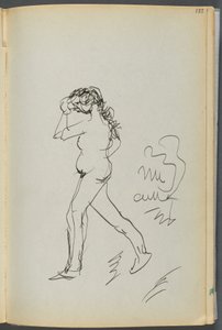 Sketchbook- The Granite Shore Hotel, Rockport, page 133: Nude Walking by Maurice Prendergast