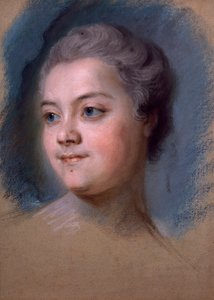 Portrait of Mademoiselle de Chastagner de Lagrange by Maurice Quentin de La Tour