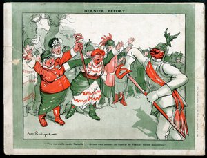 Illustration of Maurice Radiguet in Mode in Germany, ca. 1915 - Last Effort - War of 14-18, Germany Prussia, Fashion, Triplice - William II