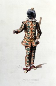 Harlequin in 1671. Maurice Sand 