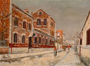 A School in the Suburb by Maurice Utrillo