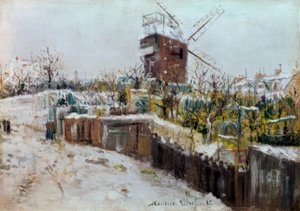 The Moulin de la Galette in the Snow