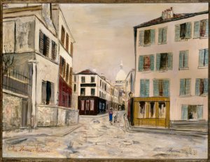 Norvins Street in Montmartre by Maurice Utrillo