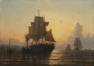 Tropical Sunset at Sea