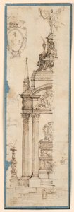 Elevation of a Catafalque for a General by Mauro Antonio Tesi