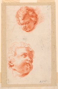 Studies: Two Heads of Children, Late 18th Century