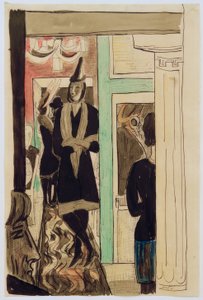 Cafe (Telephone) by Max Beckmann