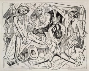 The Night (Plate 7 from: “Hell”) by Max Beckmann