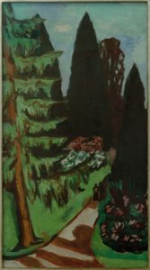 Eyckenstein Cypresses by Max Beckmann