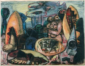 Early Humans by Max Beckmann
