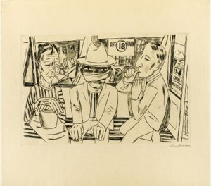 In the Tram by Max Beckmann