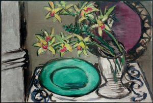 Orchids - Still Life with Green Bowl
