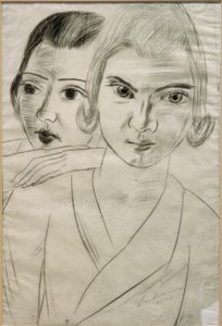 Pizchen and Quappi – Double Portrait of Marie-Louise von Motesiczky and Mathilde von Kaulbach by Max Beckmann