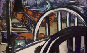 Shipyard. Iron Bridge by Max Beckmann