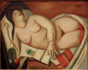 Sleeping Woman by Max Beckmann