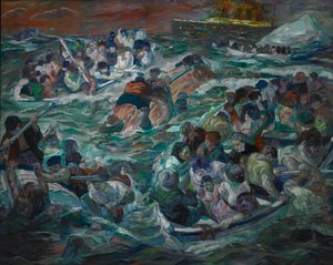 Sinking of the Titanic by Max Beckmann