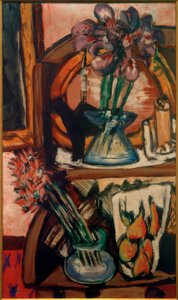 Still Life with Two Flower Vases by Max Beckmann