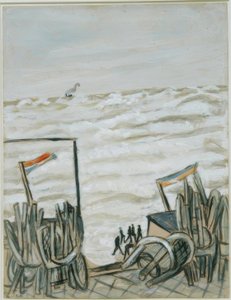 Beach at High Tide by Max Beckmann