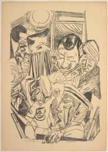 The Patriotic Song (plate nine from Die Hölle) by Max Beckmann