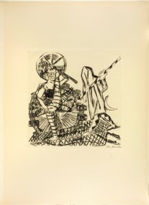 The Tight Rope Walkers, plate eight from Jahrmarkt by Max Beckmann