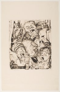 The Yawners (Faces, plate 7) by Max Beckmann