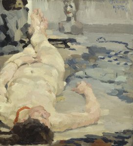 Reclining Nude by Max Feldbauer