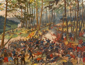 French and German Infantry Fighting at Raon l