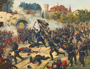 German Troops Storming Le Bourget by Max Henze-Dassau