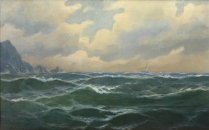 Restless Sea Near the Coast