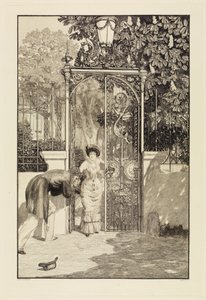 At the Gate (A Love, Opus X, Sheet 3) by Max Klinger