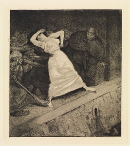 Into the Gutter! (A Life, Opus VIII, Plate 10) by Max Klinger