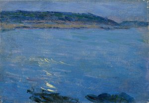 Blue Seascape in Moonlight