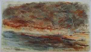 Evening Landscape in Hamburg by Max Liebermann