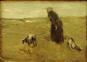 Old Woman with Goats