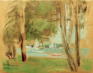 Boats on Wannsee by Max Liebermann