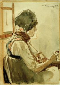 Woman from Dachau by Max Liebermann
