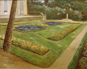 The Flower Terrace in Wannsee Garden Facing Northwest by Max Liebermann