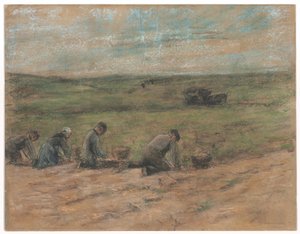 Potato Diggers at Zandvoort, 1894 by Max Liebermann