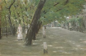 Kirchenallee in St. Georg, Hamburg by Max Liebermann