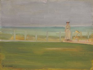 Lady at the Beach by Max Liebermann