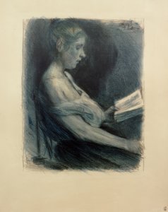 Reading Girl by Max Liebermann
