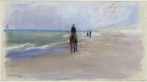 Rider on the Beach by Max Liebermann