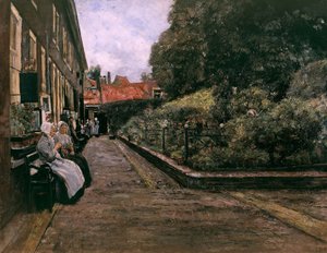 Stevenstift in Leiden (1st Version) by Max Liebermann