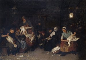 Women Plucking Geese, 1872 by Max Liebermann