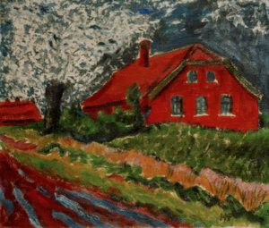 Das rote Haus von Max Pechstein