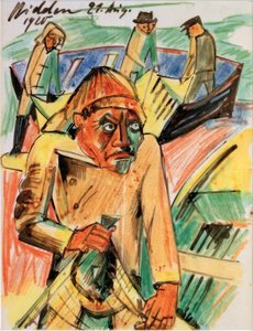 The Flounder Fisherman by Max Pechstein