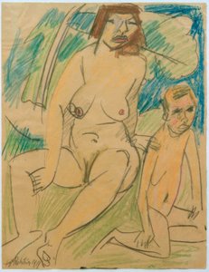 Naked Woman with Child