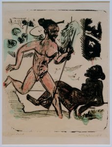 Palau III (Runner and Nude) by Max Pechstein