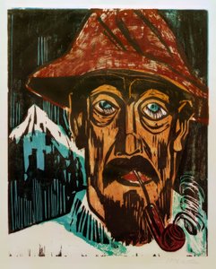 Smoking Swiss by Max Pechstein