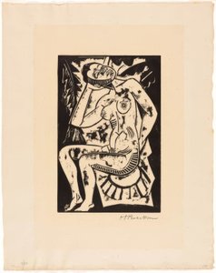 Seated Nude by Max Pechstein